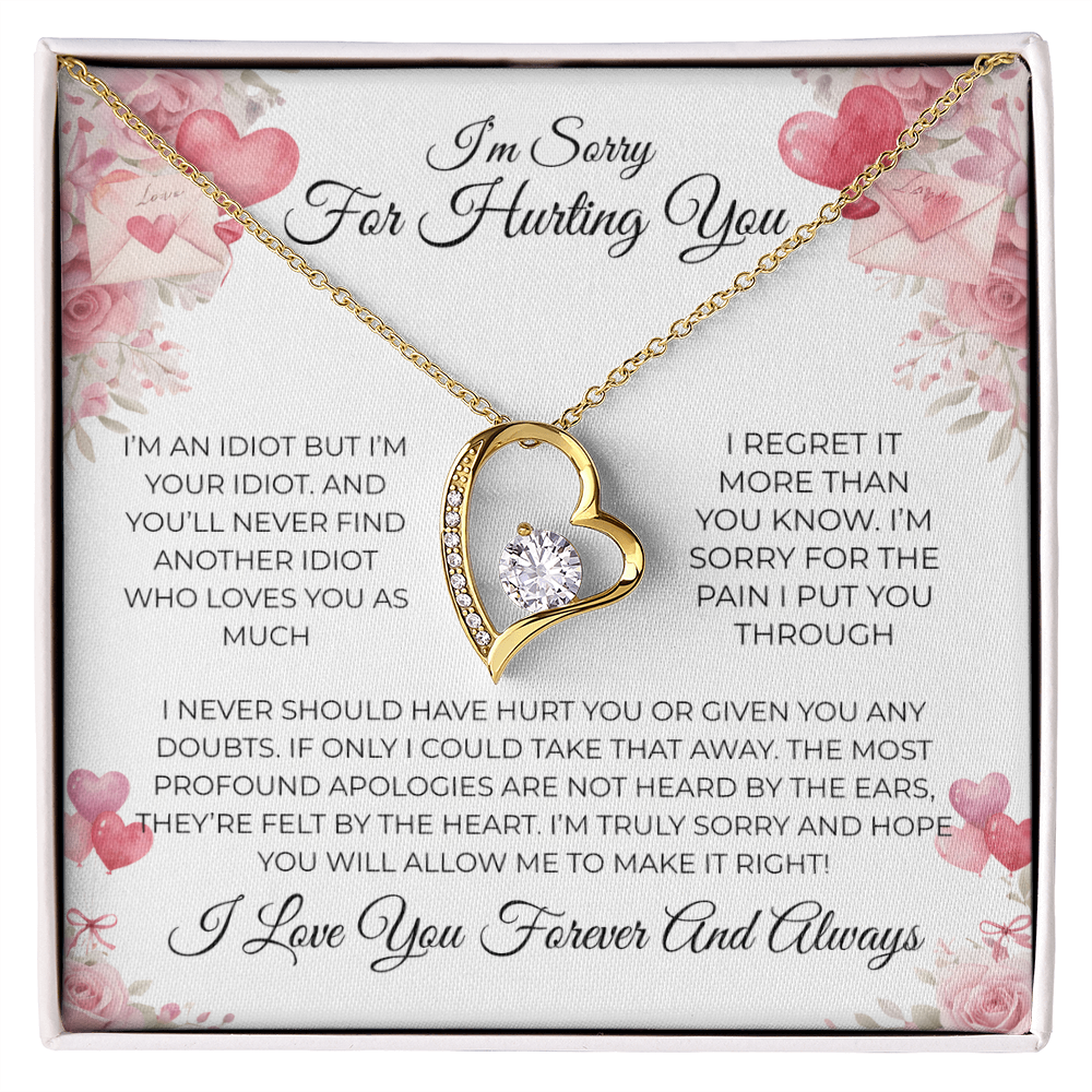 💔 “I’m Sorry” Forever Love Necklace – The Apology She’ll Remember Forever
