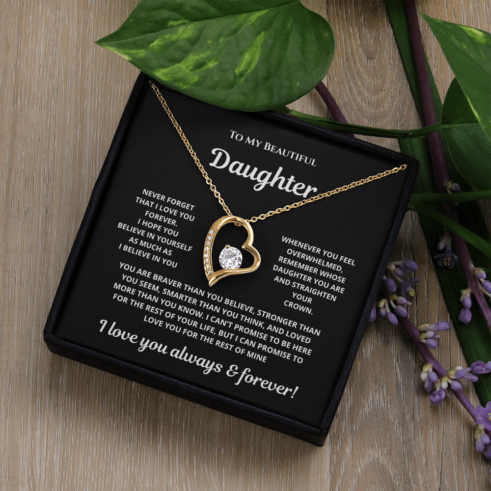 FOREVER LOVE NECKLACE BLACK BACKGROUND