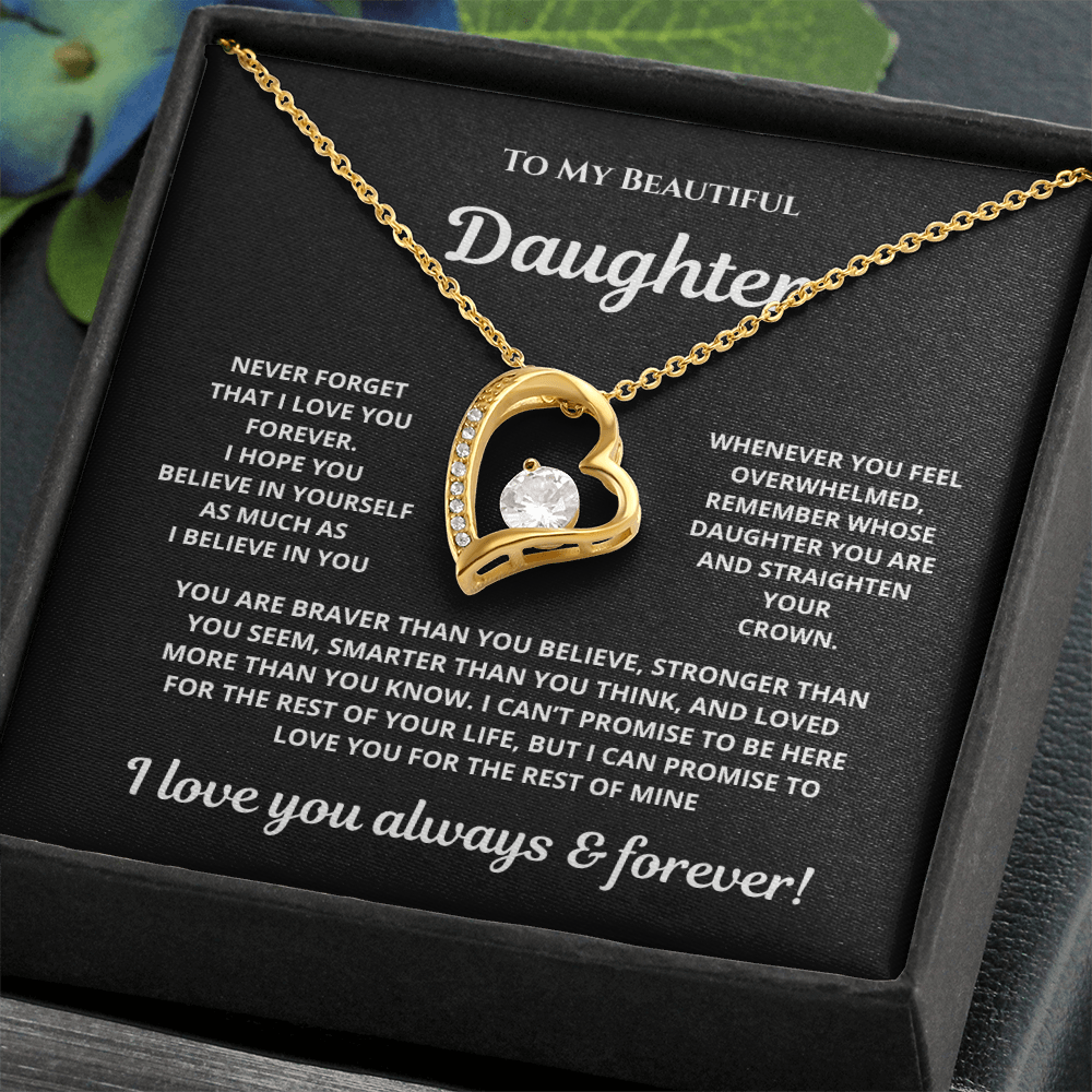 FOREVER LOVE NECKLACE BLACK BACKGROUND