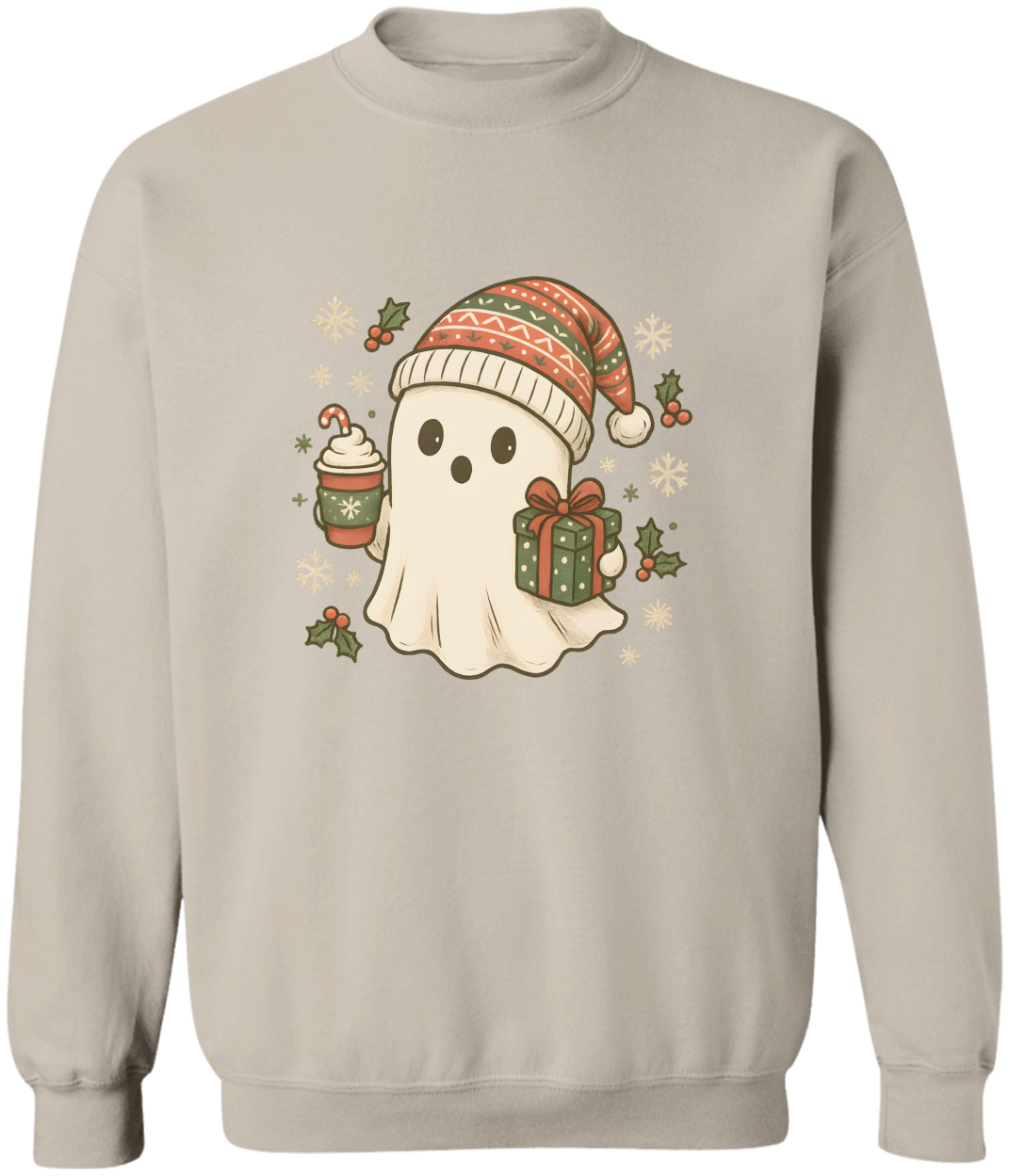 Boo-liday Cheer Sweatshirt – Cozy Christmas Ghost Gift They'll Wear Every Year