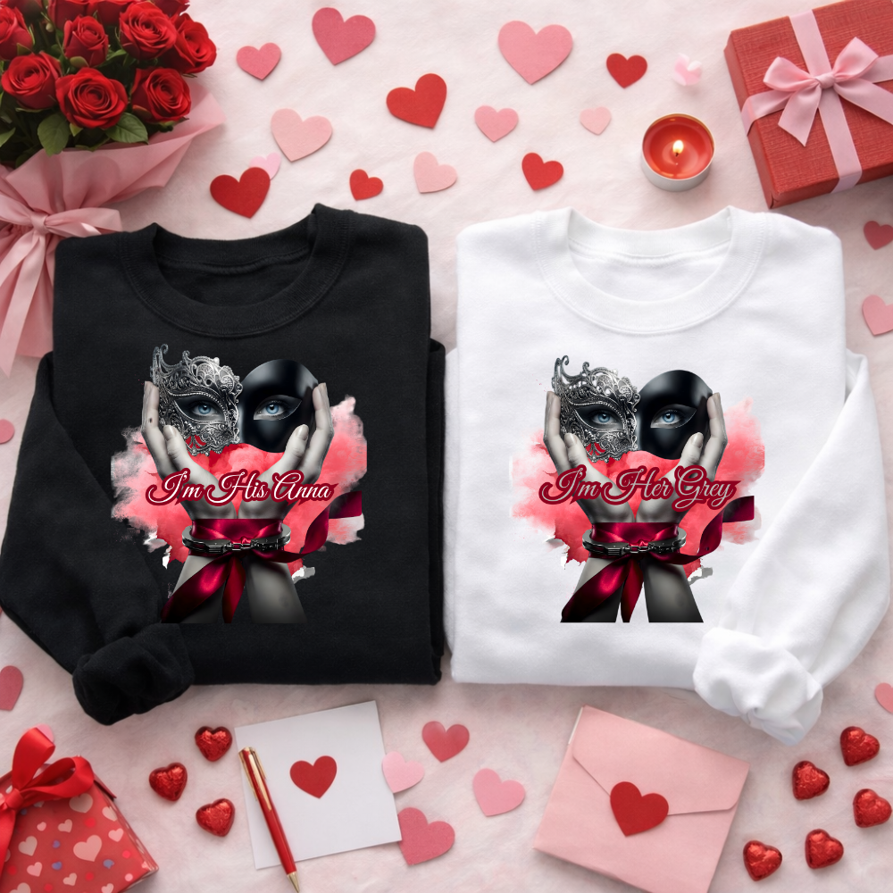 Romantic Couple Sweatshirts Inspired By Fifty Shades Love