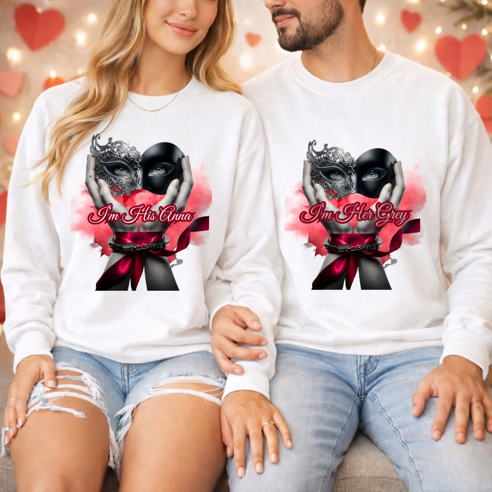 Romantic Couple Sweatshirts Inspired By Fifty Shades Love