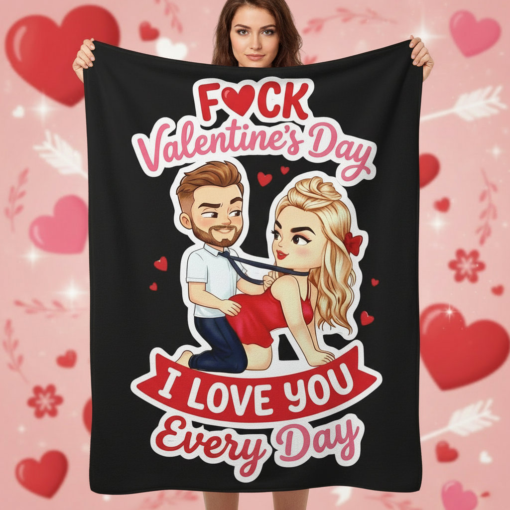 F*ck Valentine’s Day I Love You Blanket