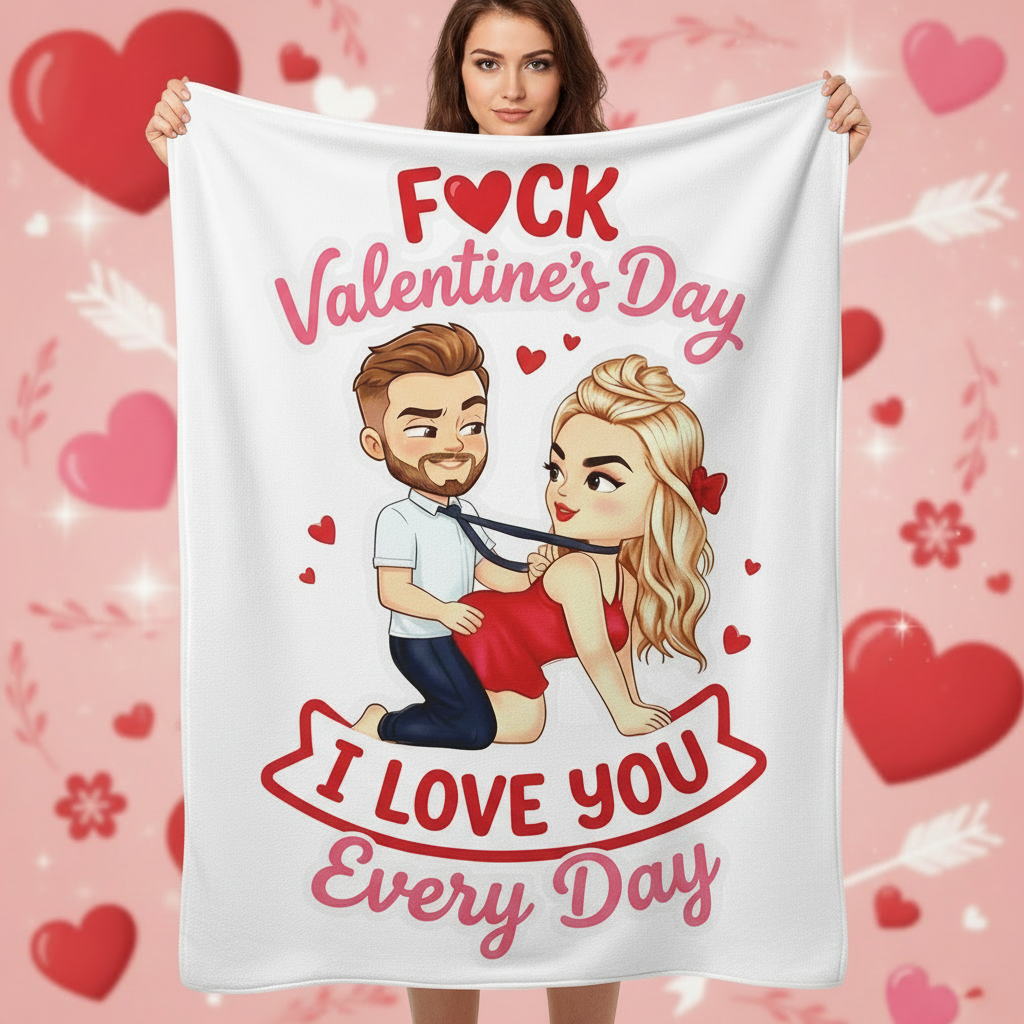 Naughty F*ck Valentine’s Day I Love You Blanket
