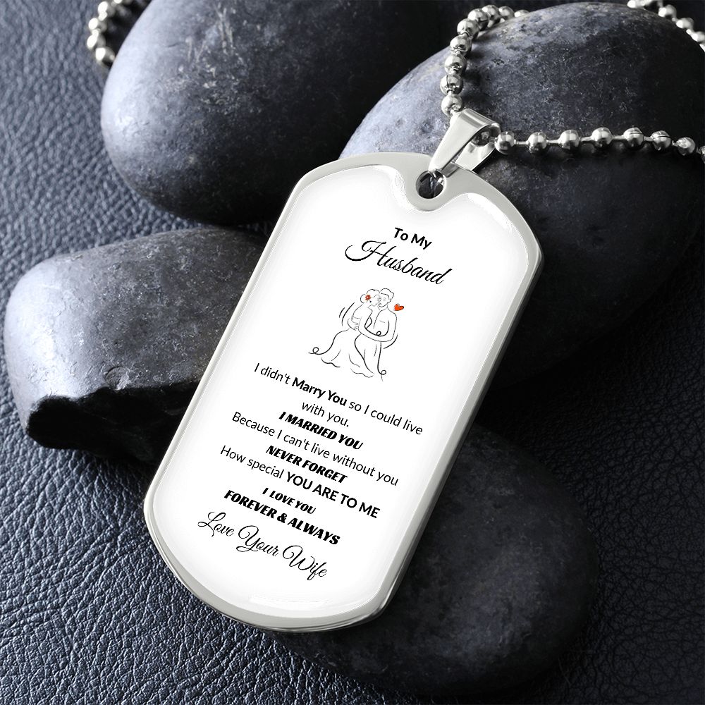 To My Husband Dog Tag