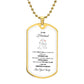 To My Husband Dog Tag