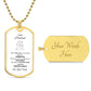 To My Husband Dog Tag